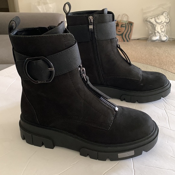 DKNY Combat Ankle Boots Size 7 M - Picture 15 of 16